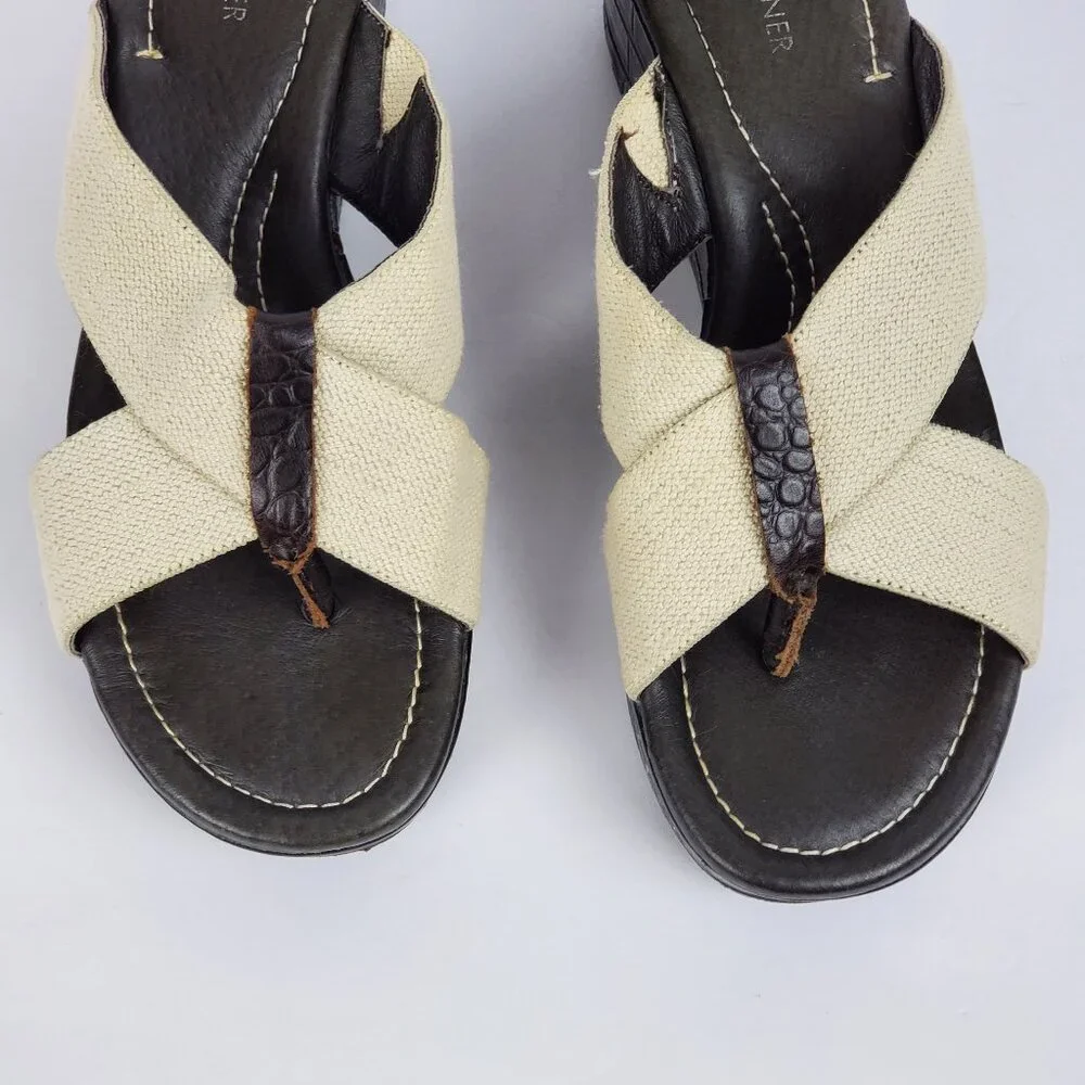 Donald J Pliner Shina Slip-On Slide-On Platform Wedge Sandals Size 8M
